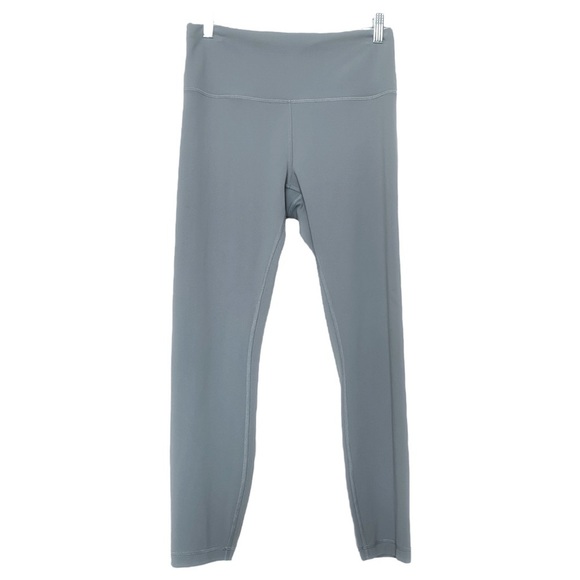 LULULEMON WUNDER TRAIN BABY BLUE HIGH RISE DRAWSTRING ANKLE CUT LEGGINGS - 10 - Picture 2 of 8